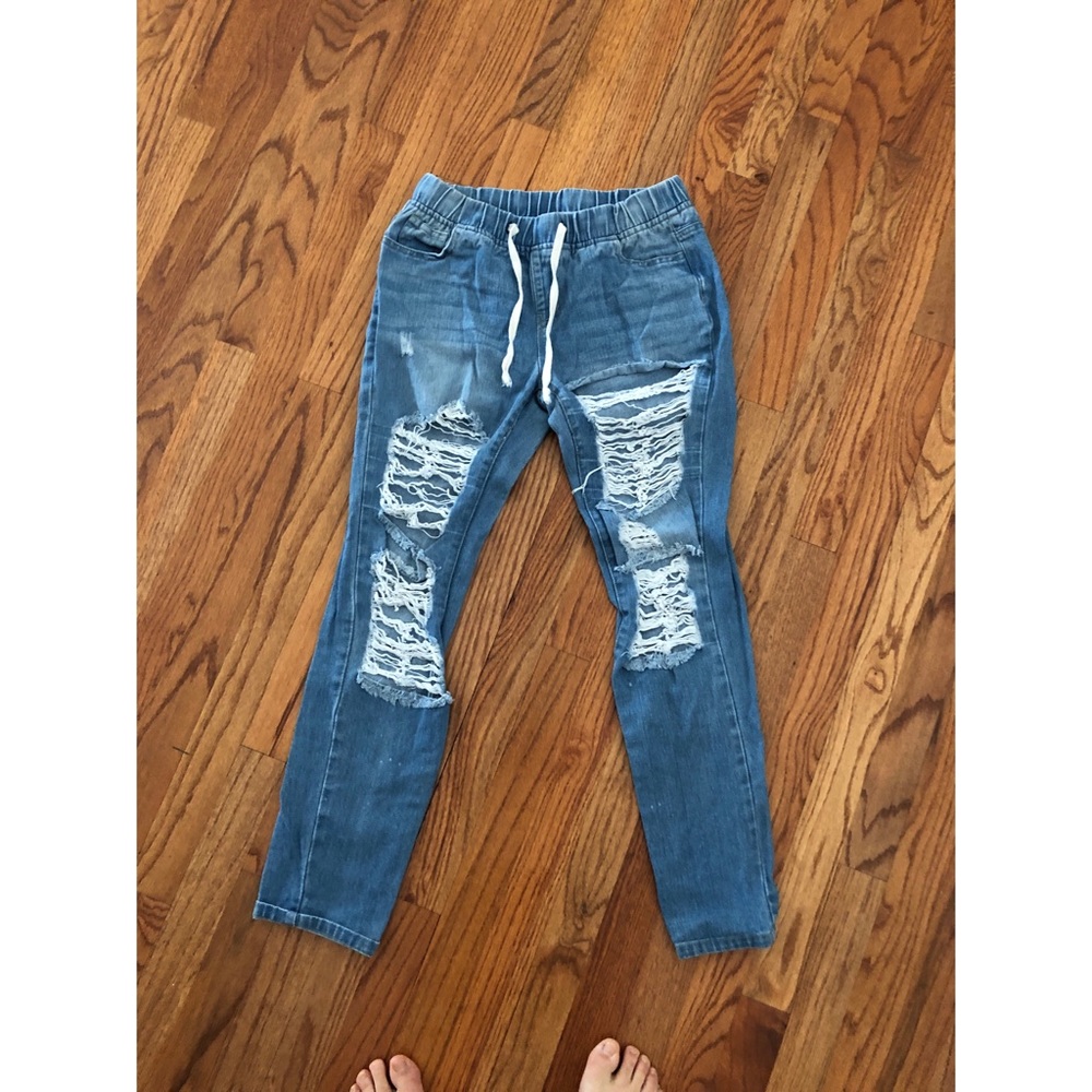 Active USA ripped jean joggers